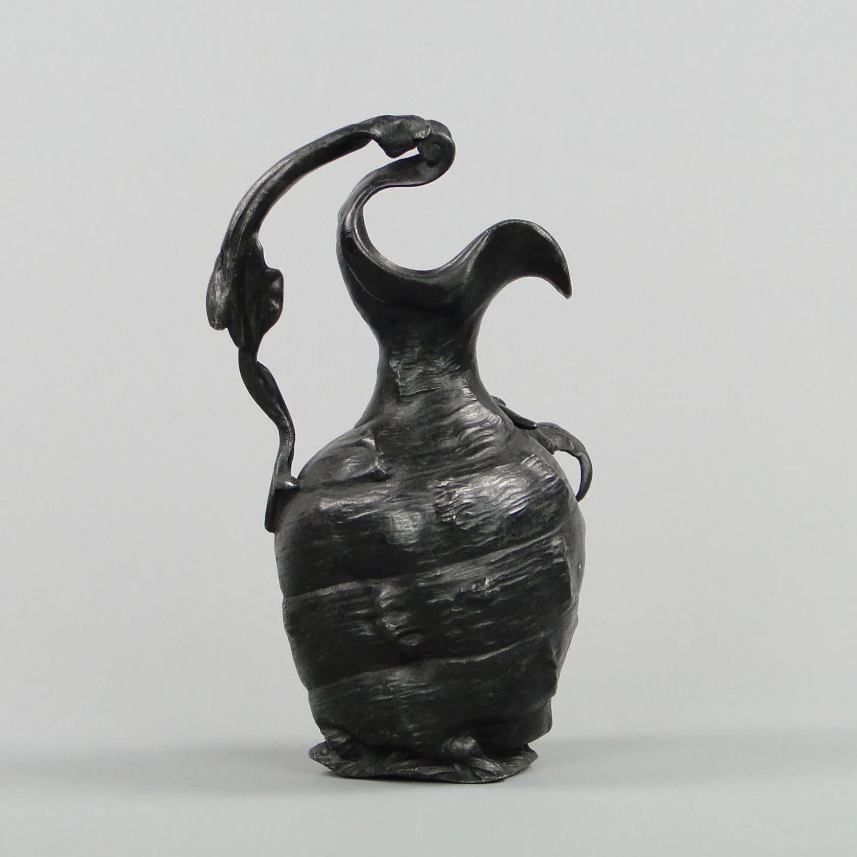 Dzban Art Nouveau, srebrny metal, proj. J. M. Petizon, Francja, początek XX w. - 12616