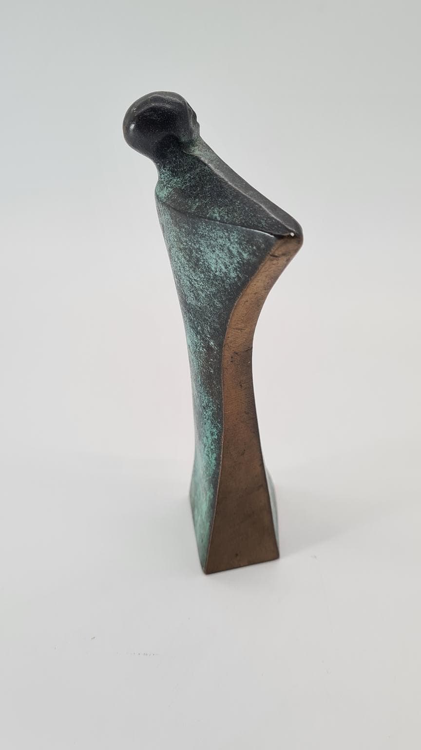 Rzeźba, Ideen in Bronze, zielony, brąz, Cleve art-line, Niemcy, lata 80. - 182197