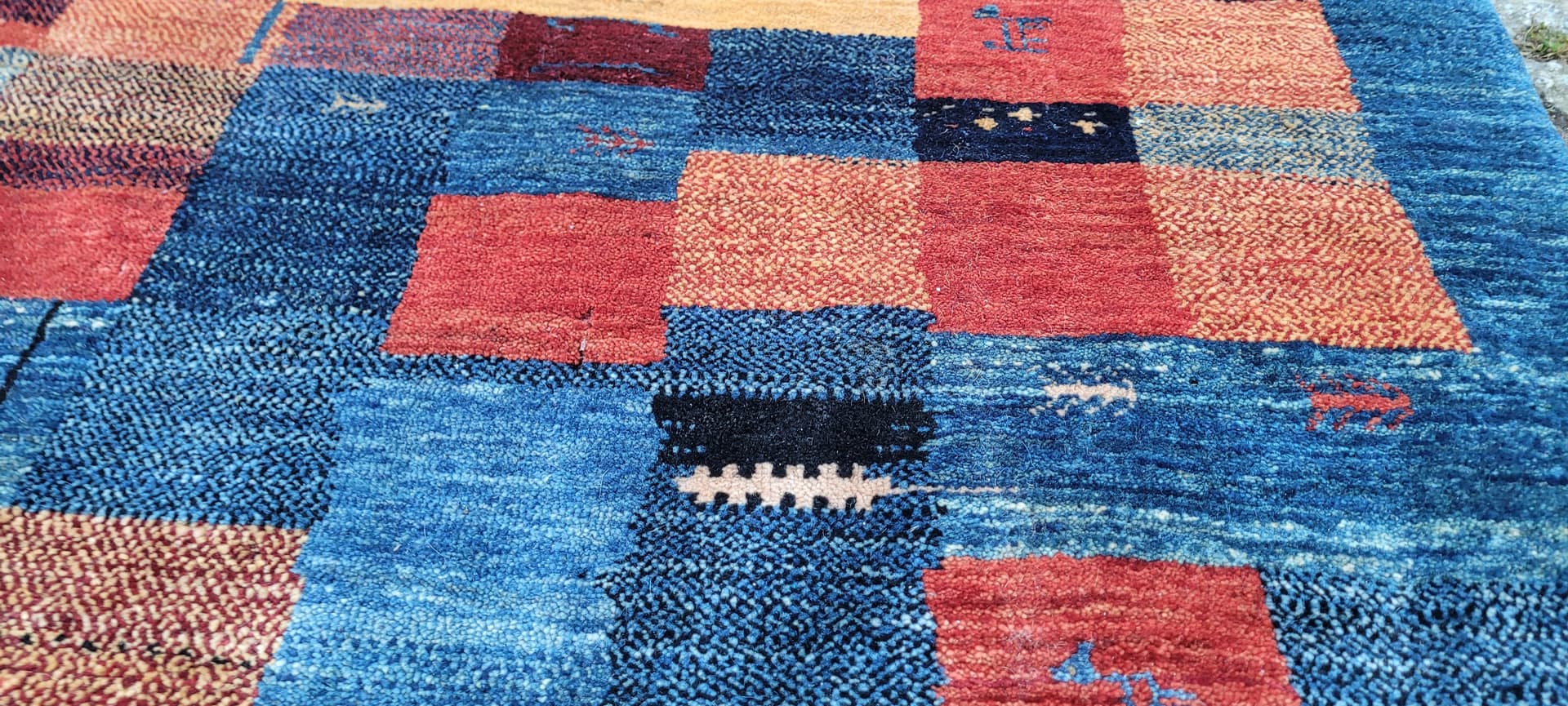 Dywan Lori Gabbeh 150x100 cm, multikolor, wełna, Iran, lata 60. - 182253