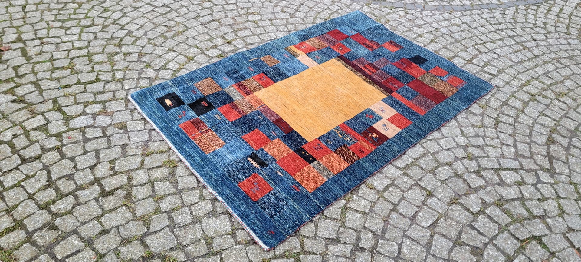 Dywan Lori Gabbeh 150x100 cm, multikolor, wełna, Iran, lata 60. - 182248