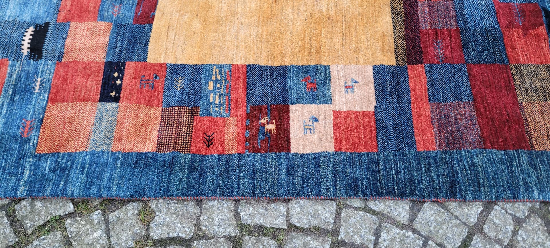 Dywan Lori Gabbeh 150x100 cm, multikolor, wełna, Iran, lata 60. - 182255