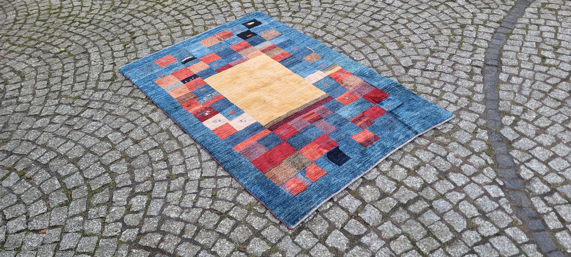 Dywan Lori Gabbeh 150x100 cm, multikolor, wełna, Iran, lata 60. - 182250