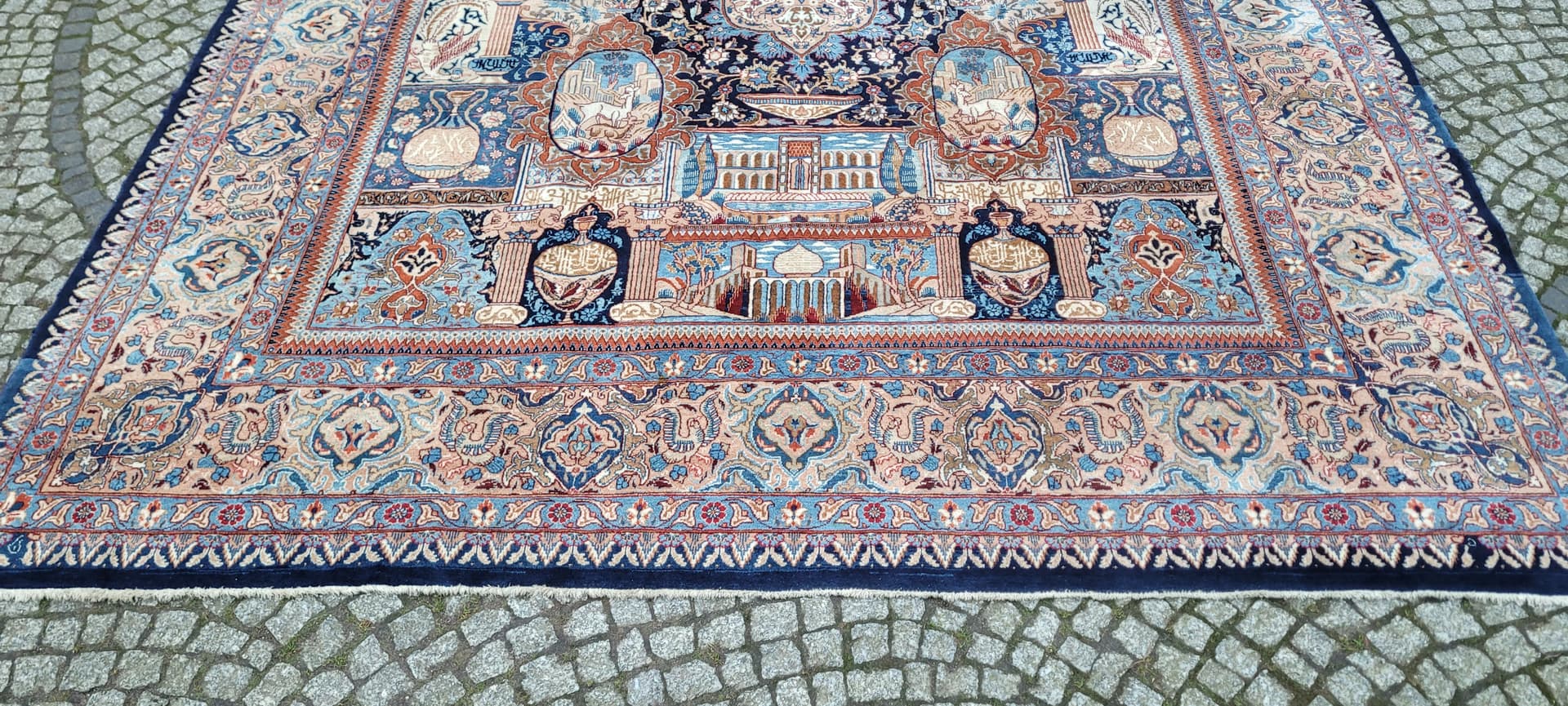 Dywan Kaszmar 300x400 cm, granatowy, wełna, Iran - 182273