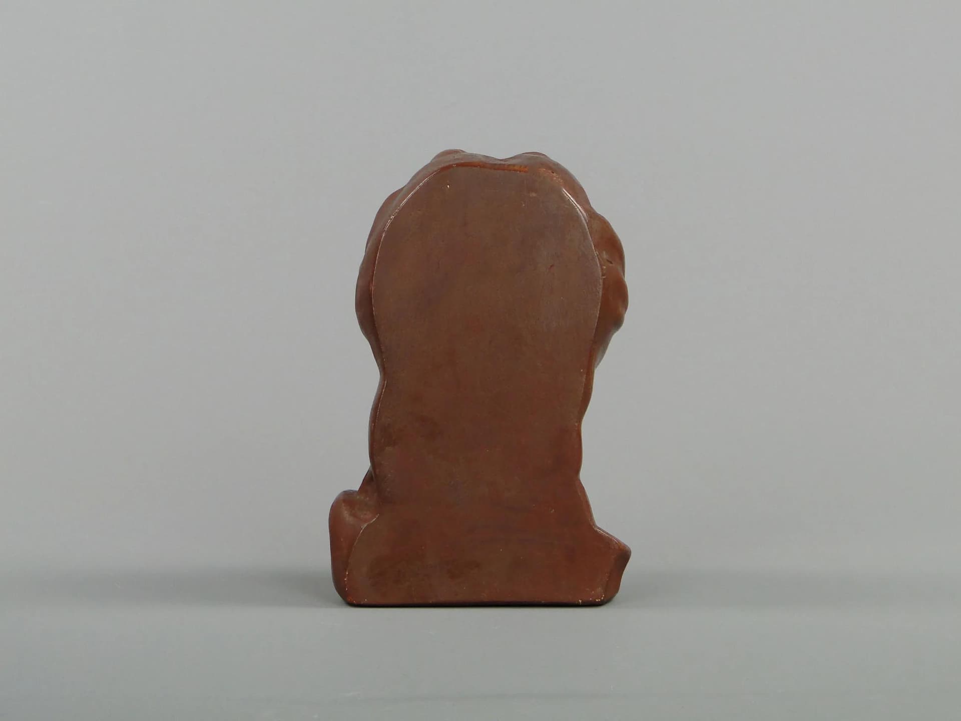 Rzeźba portretowa, ceramika brąz ciemny, aut. J. Štursa, Austro-Węgry, pocz. XX w. - 12610