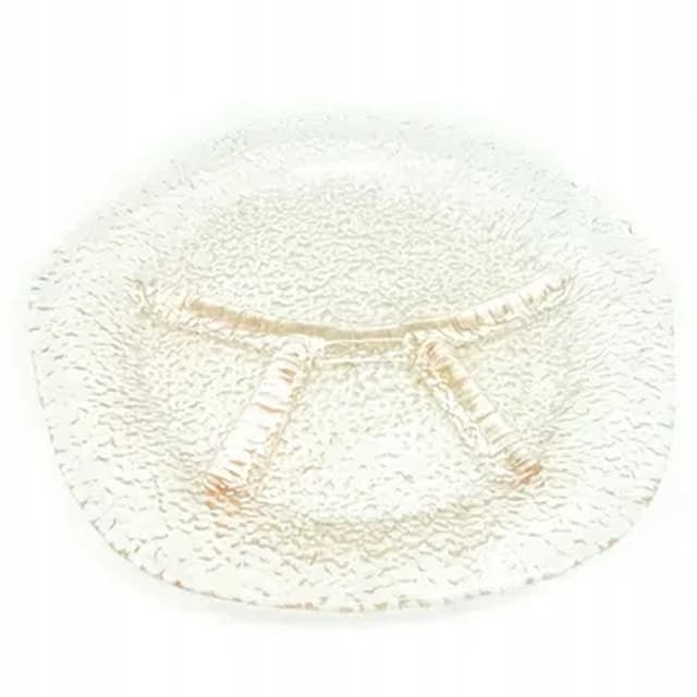 Patera na przystawki, modernizm, szkło rozalinowe, proj. J.S. Drost, Ząbkowice, Polska, lata 70. - WYMIARY