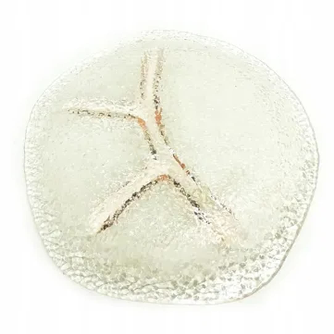 Patera na przystawki, modernizm, szkło rozalinowe, proj. J.S. Drost, Ząbkowice, Polska, lata 70. - 182488