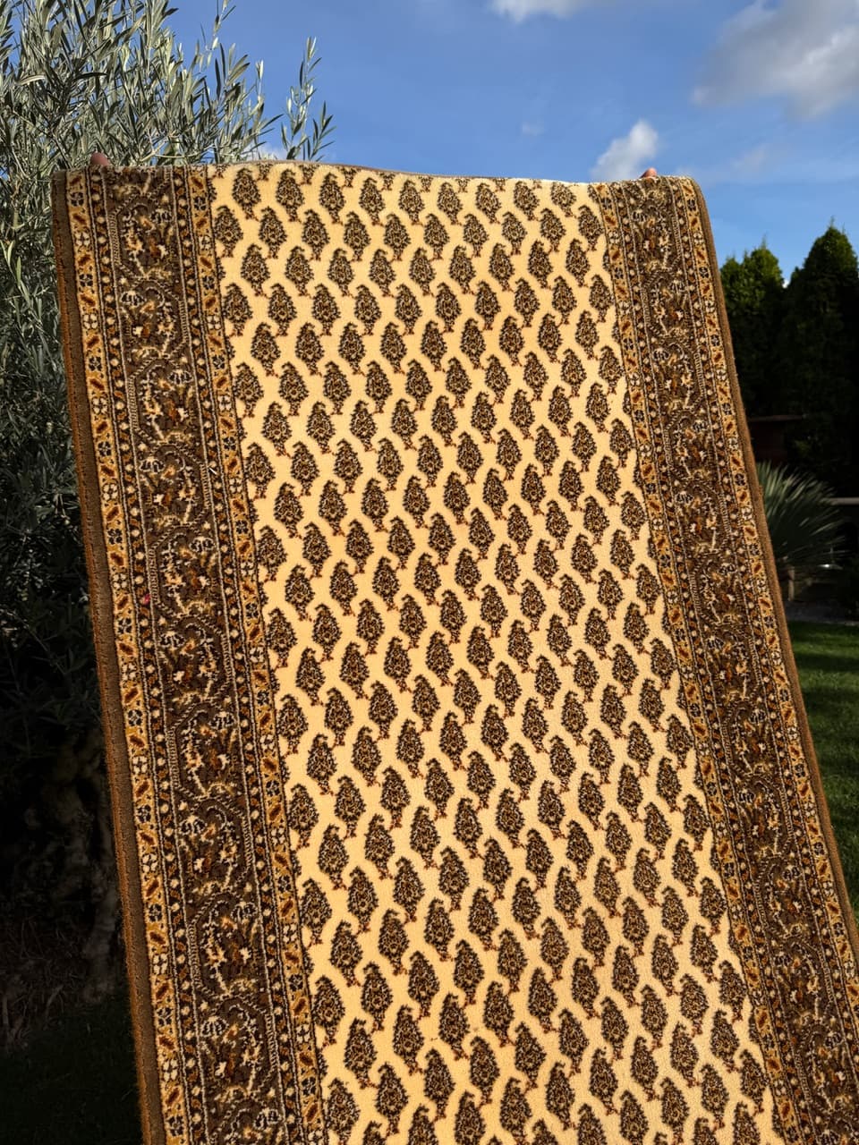 Runner Mir 326x92 cm, beige, wool, Germany, 1990s. - 182684