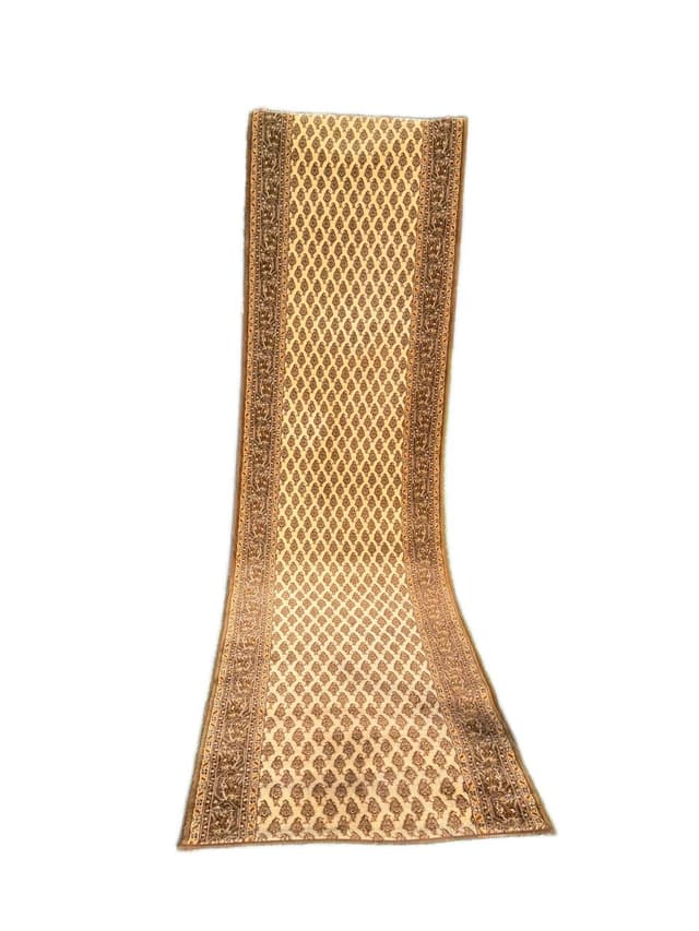 Runner Mir 326x92 cm, beige, wool, Germany, 1990s. - DIMENSION