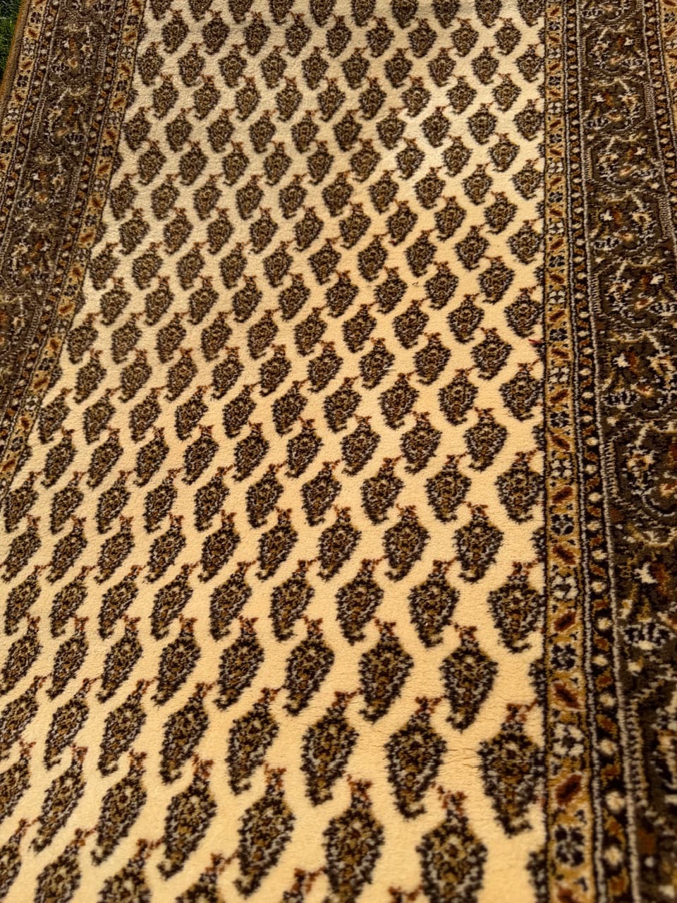 Runner Mir 326x92 cm, beige, wool, Germany, 1990s. - 182693