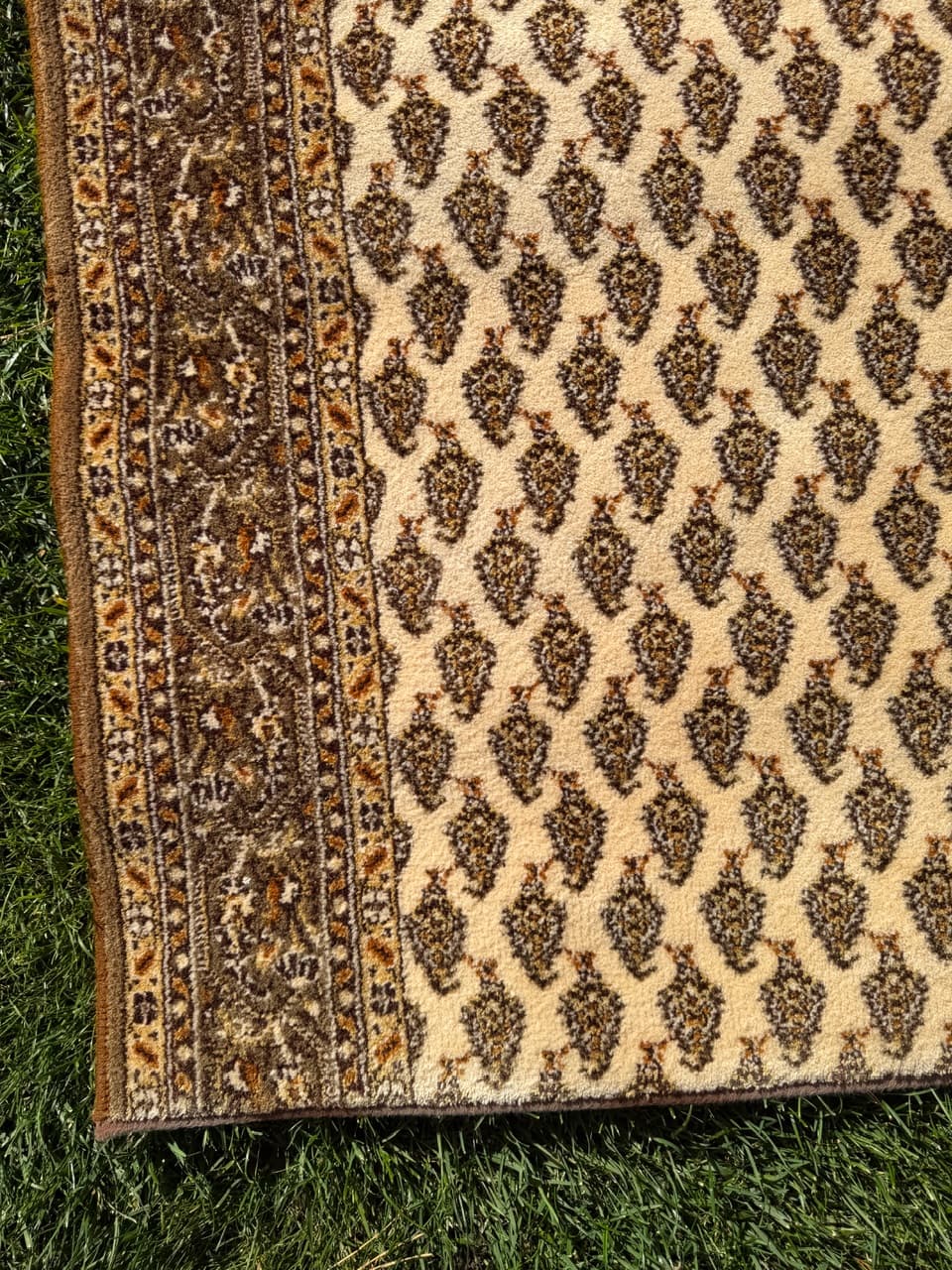 Runner Mir 326x92 cm, beige, wool, Germany, 1990s. - 182688