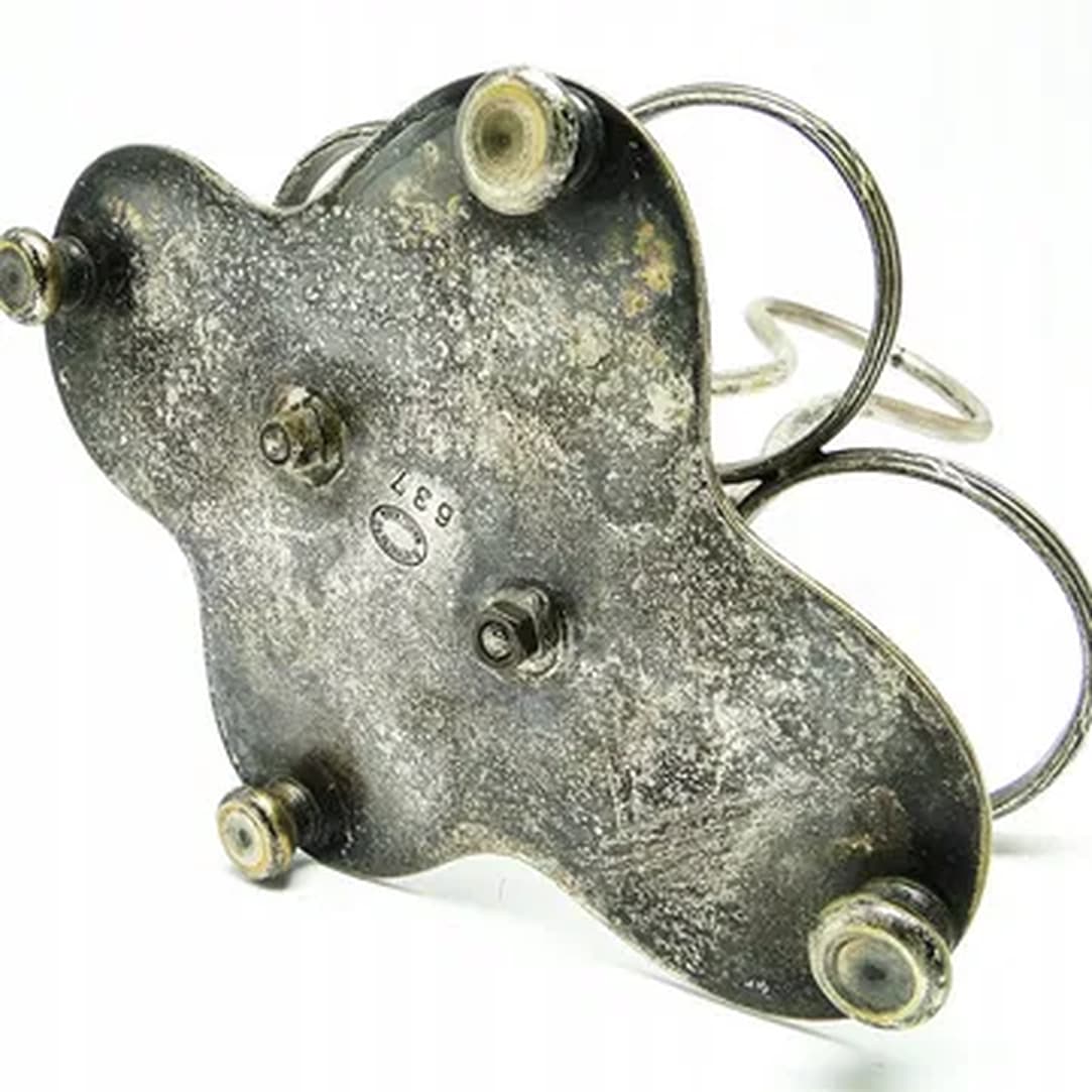 Spice cruet, Eclectic style, silver-plated brass, Poland, 1920s. - 182707