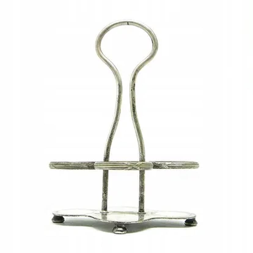 Kabaret na przyprawy, styl eklektyczny, mosiądz srebrzony, Polska, lata 30.