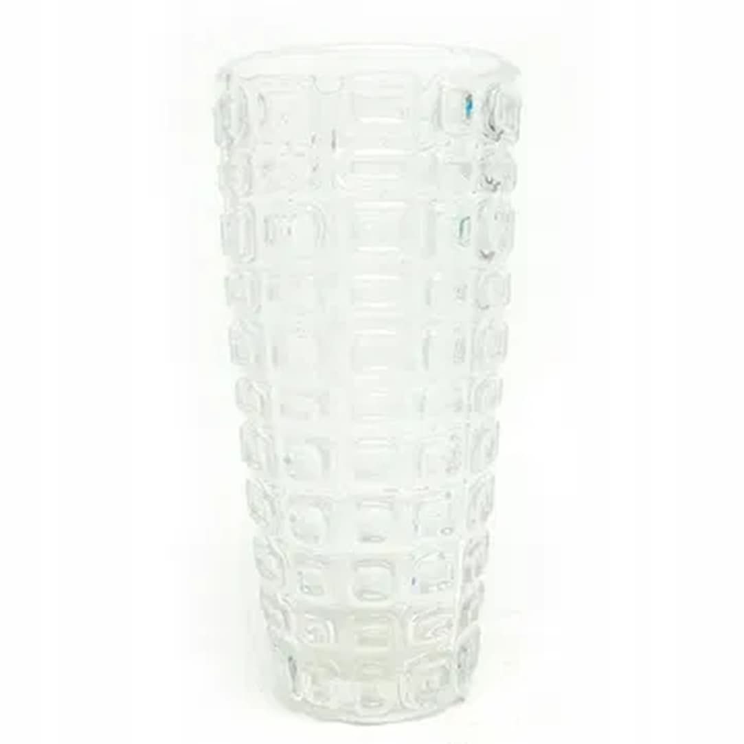 Wazon Wulkany, modernizm, szkło róż roselinowy, Ząbkowice, Polska, lata 70.