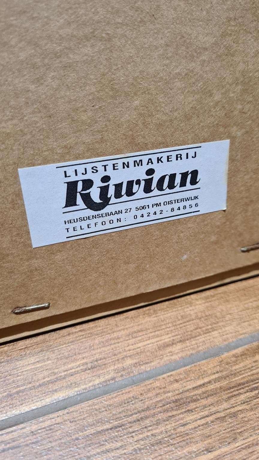 Plakat rowerowy Art Nouveau, zielony, Holandia, lata 70. - 182851