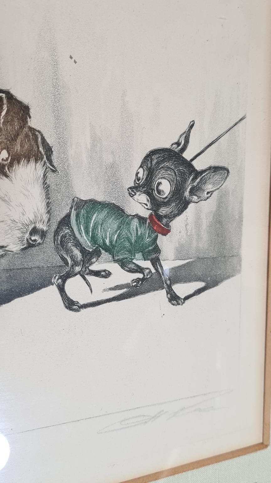 Litografia, multikolor, proj. B. O’Klein, Francja, lata 50. - 182926