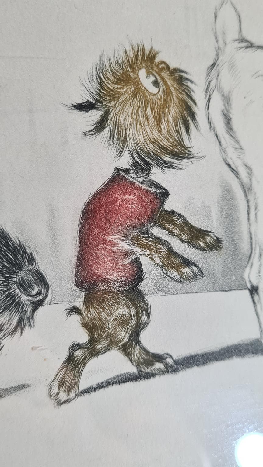 Litografia, multikolor, proj. B. O’Klein, Francja, lata 50. - 182931