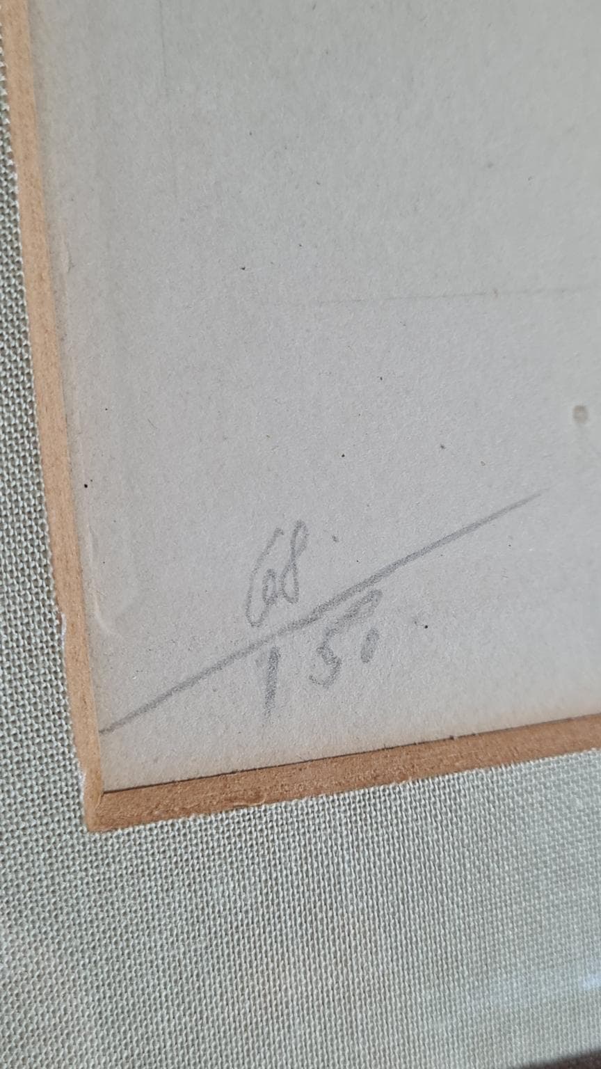 Litografia, multikolor, proj. B. O’Klein, Francja, lata 50. - 182930