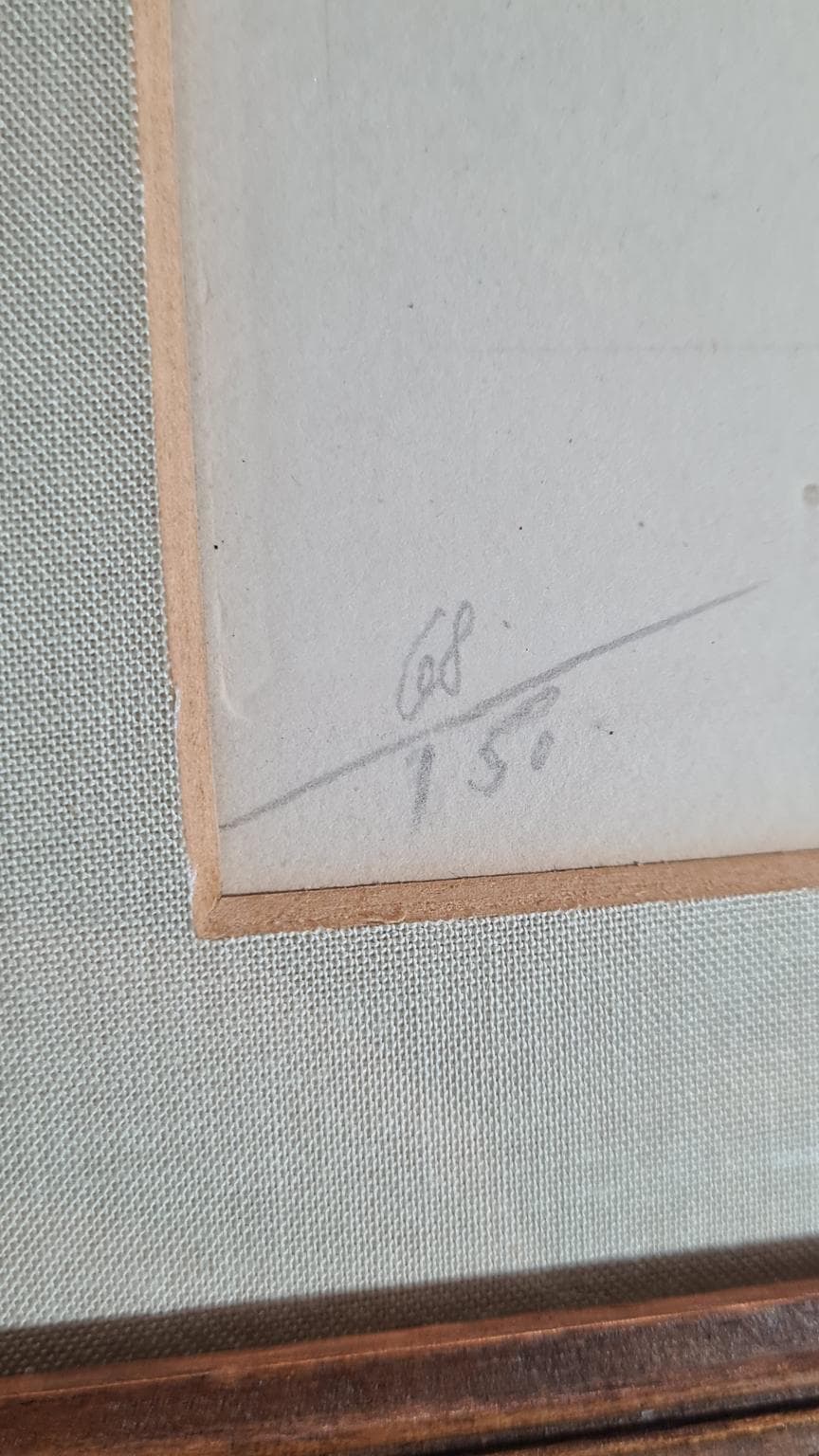 Litografia, multikolor, proj. B. O’Klein, Francja, lata 50. - 182921