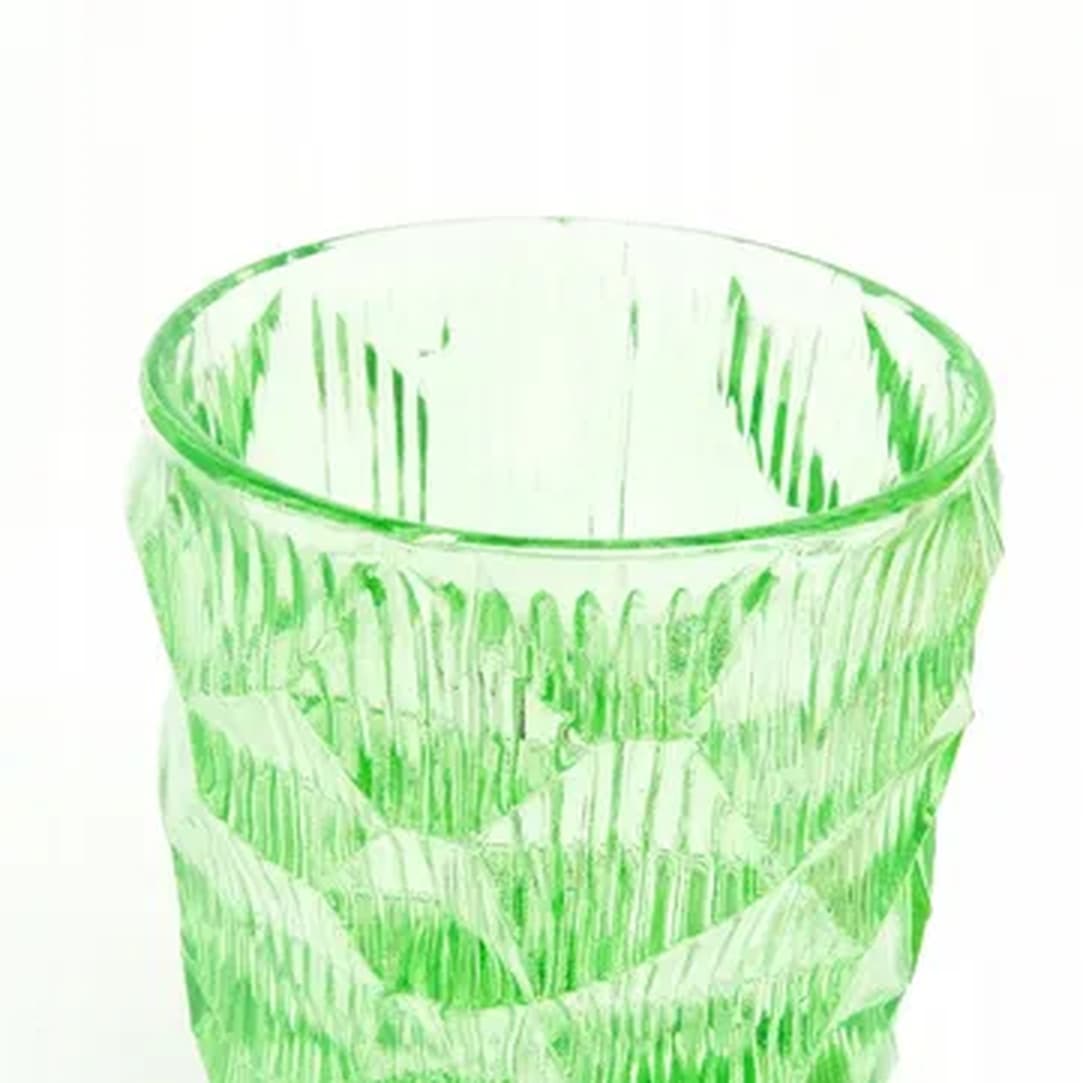 Wazon Okulus, Mid-century modern, szkło turkusowe, Ząbkowice, Polska, lata 70. - 183141