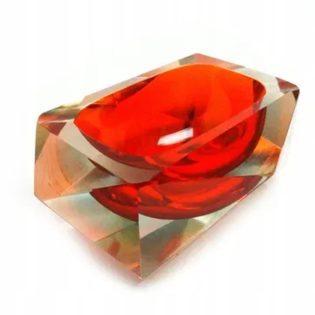 Przybornik Murano, mid-century modern, szkło sommerso, Włochy, lata 50. - 183224