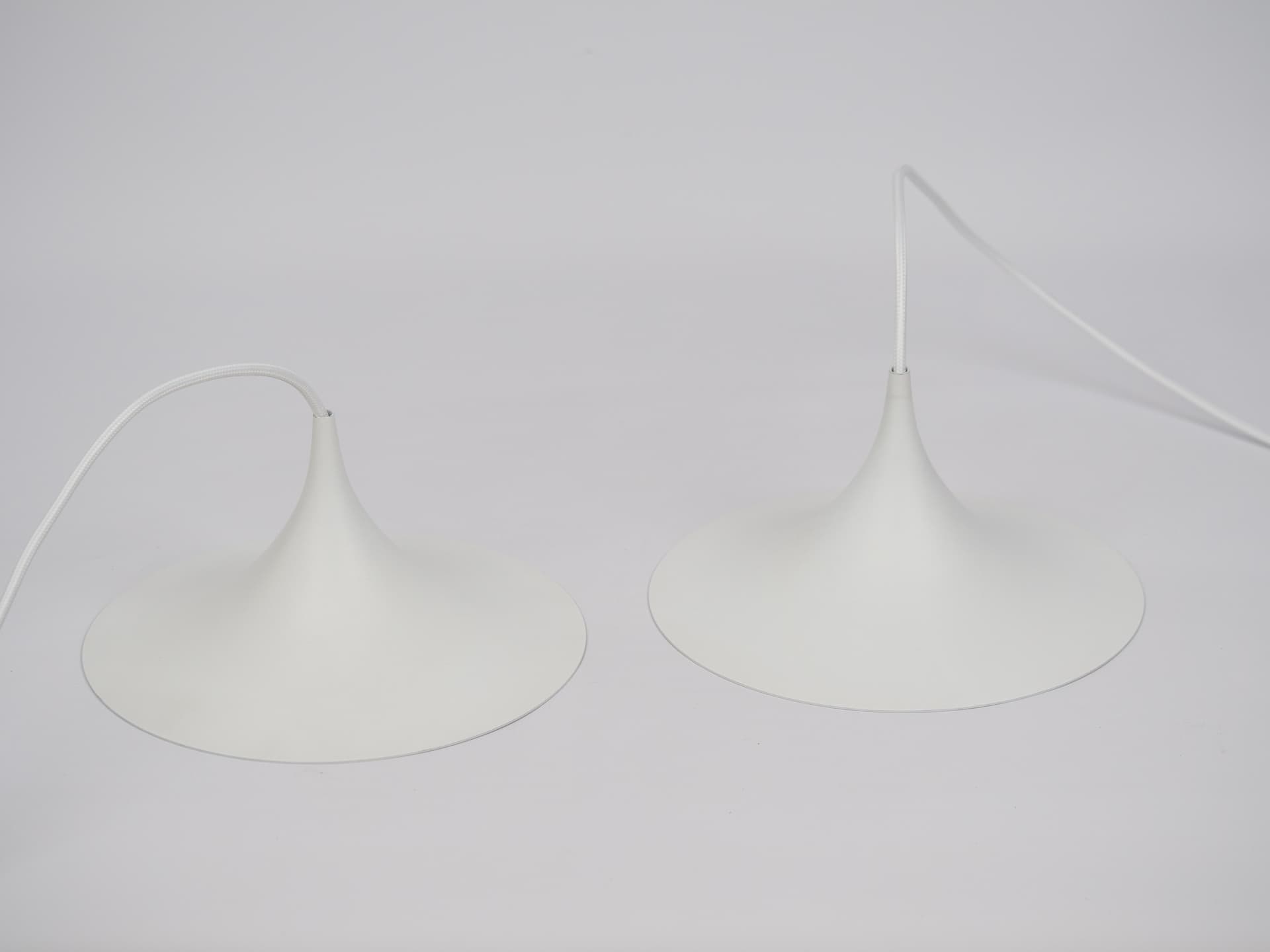 Para lamp Semi, biały, proj. C. Bonderup, T. Thorup, Fog & Mørup, Dania, lata 60. - 183264