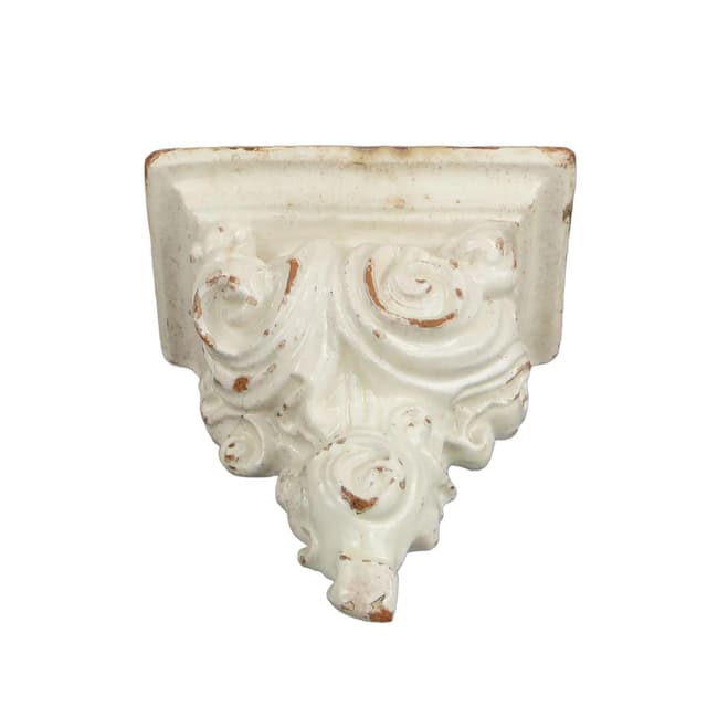 Wall Console, Eclectic, Ivory White Ceramics, Poland, 19th c. - DIMENSION