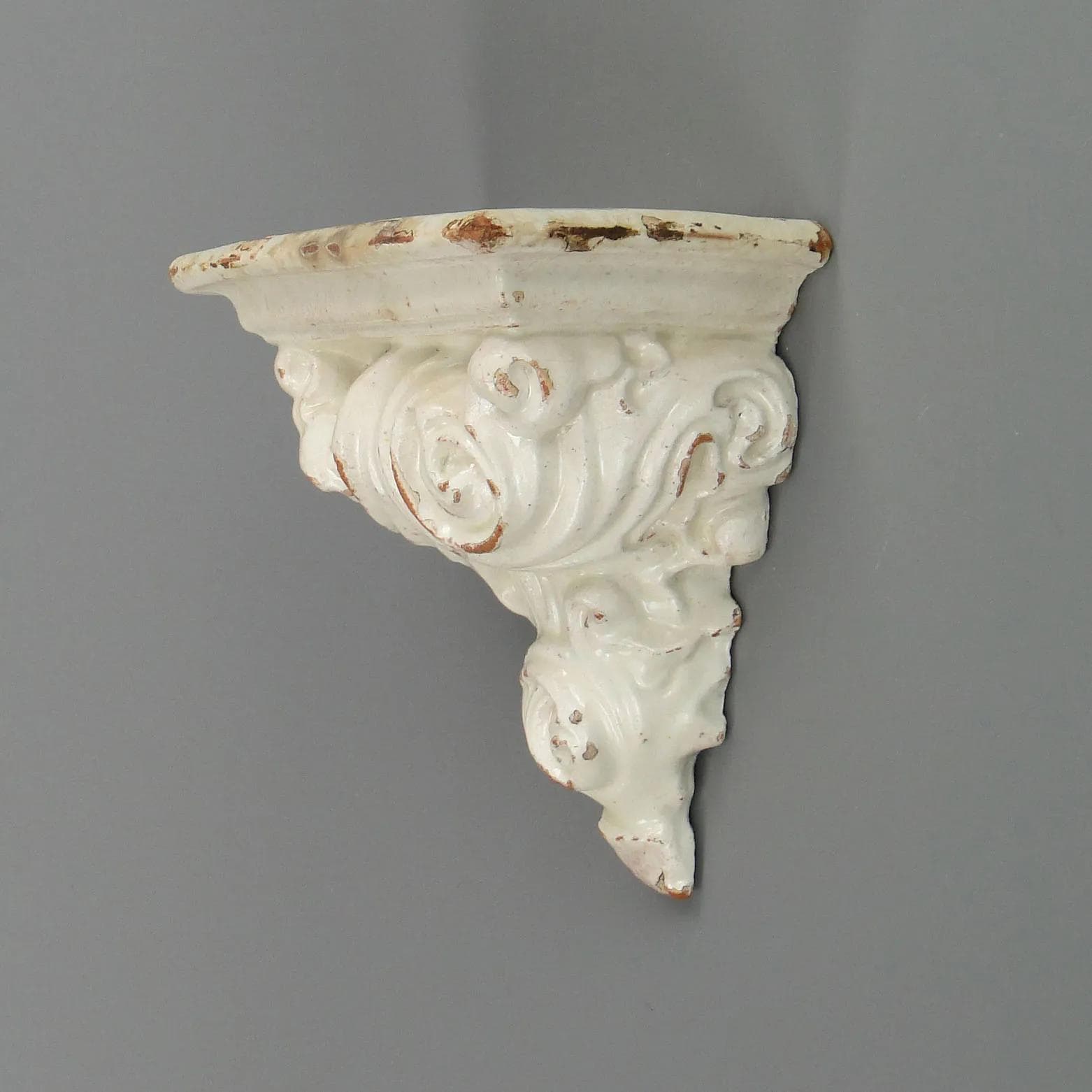 Wall Console, Eclectic, Ivory White Ceramics, Poland, 19th c. - 12839