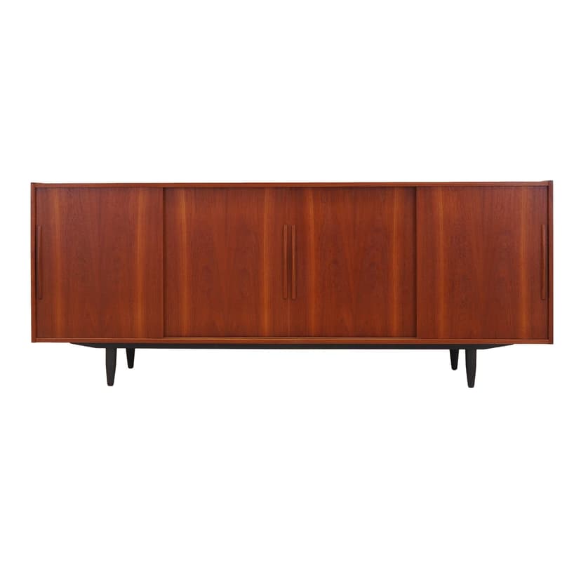 Sideboard, teak brązowy, Dania, lata 70.