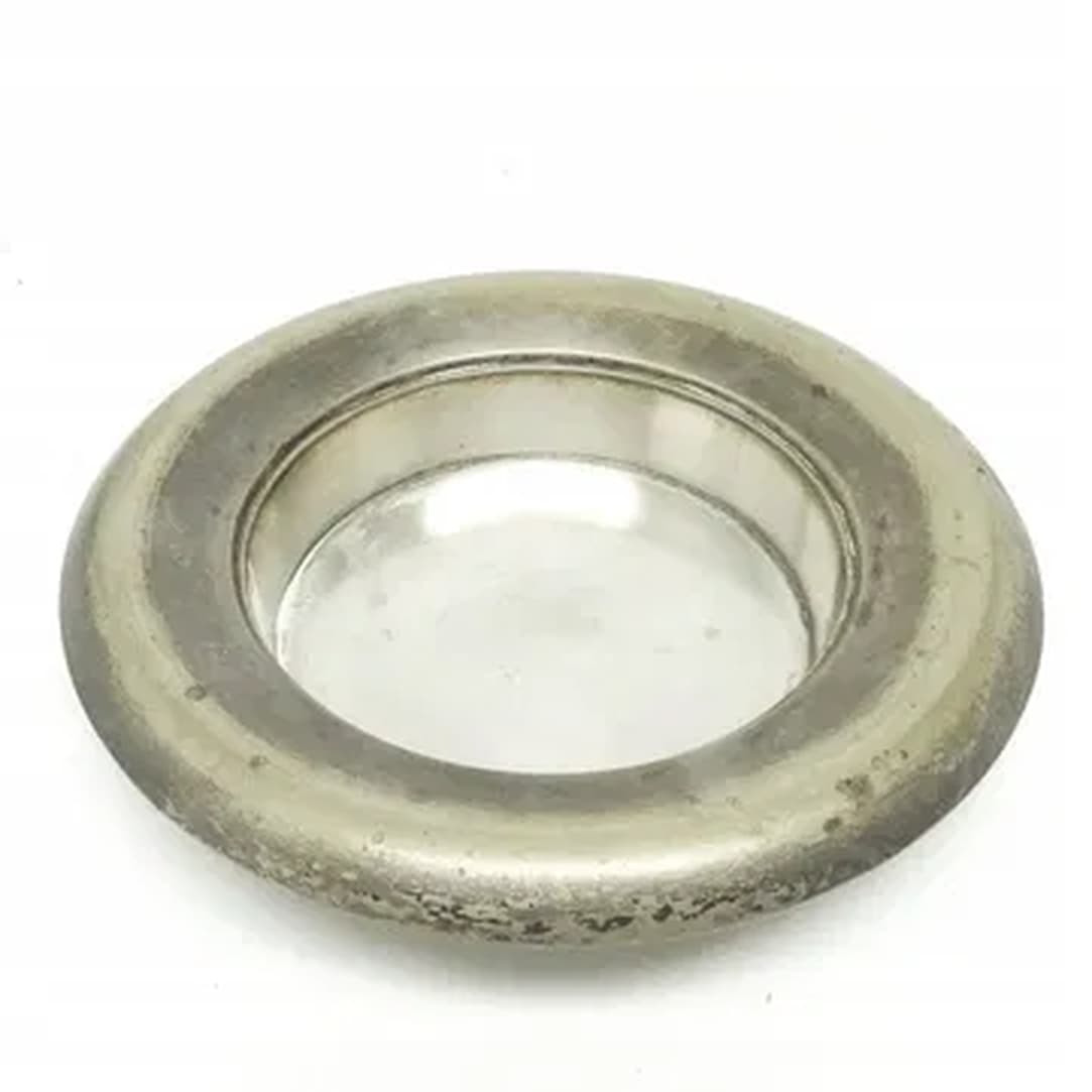 Art Deco butter dish, silver-plated brass, Belgium, 1970s. - 183658