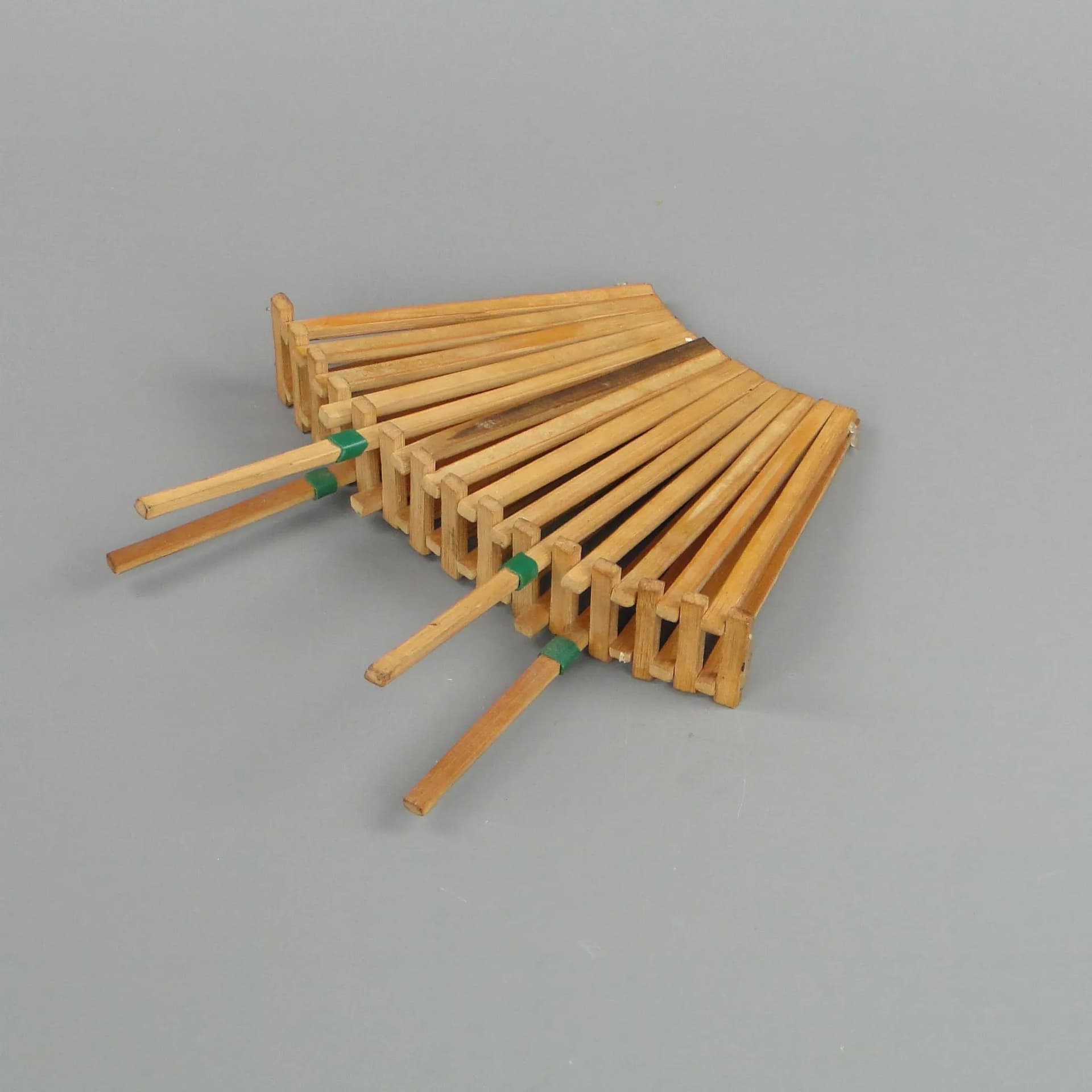 Bread basket, mid-century modern, light brown bamboo, Poland, 1960s - 12816