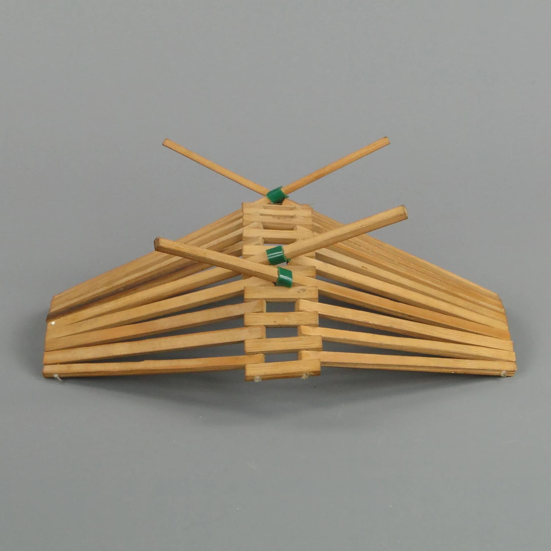 Bread basket, mid-century modern, light brown bamboo, Poland, 1960s - 12814