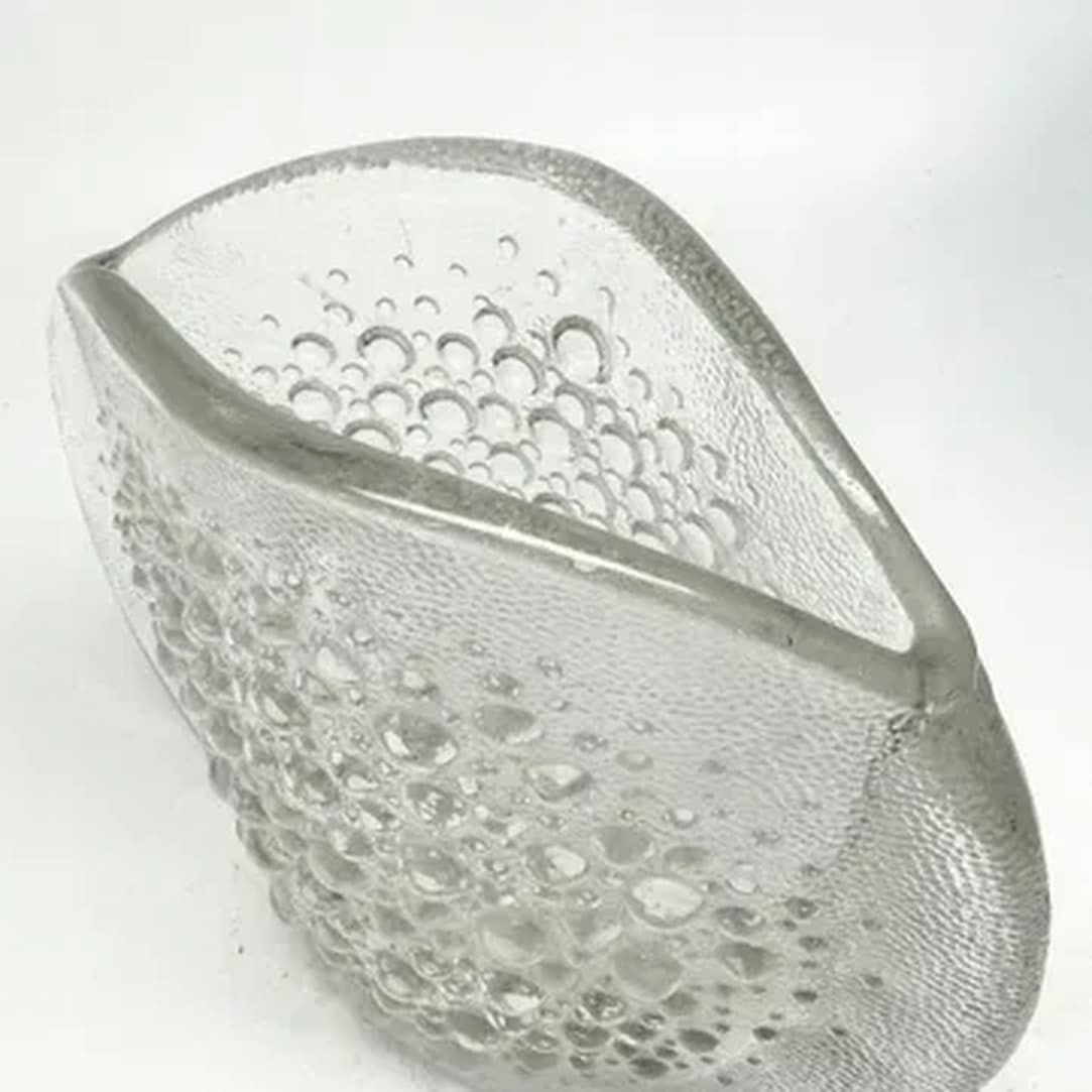 Wazon Asteroid, szkło transparentne, proj. J. S. Drost, Ząbkowice, Polska, lata 70. - 183776