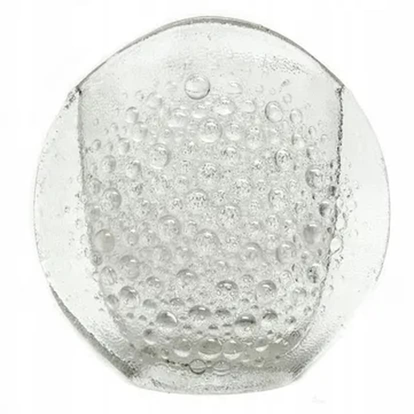 Wazon Asteroid, szkło transparentne, proj. J. S. Drost, Ząbkowice, Polska, lata 70.