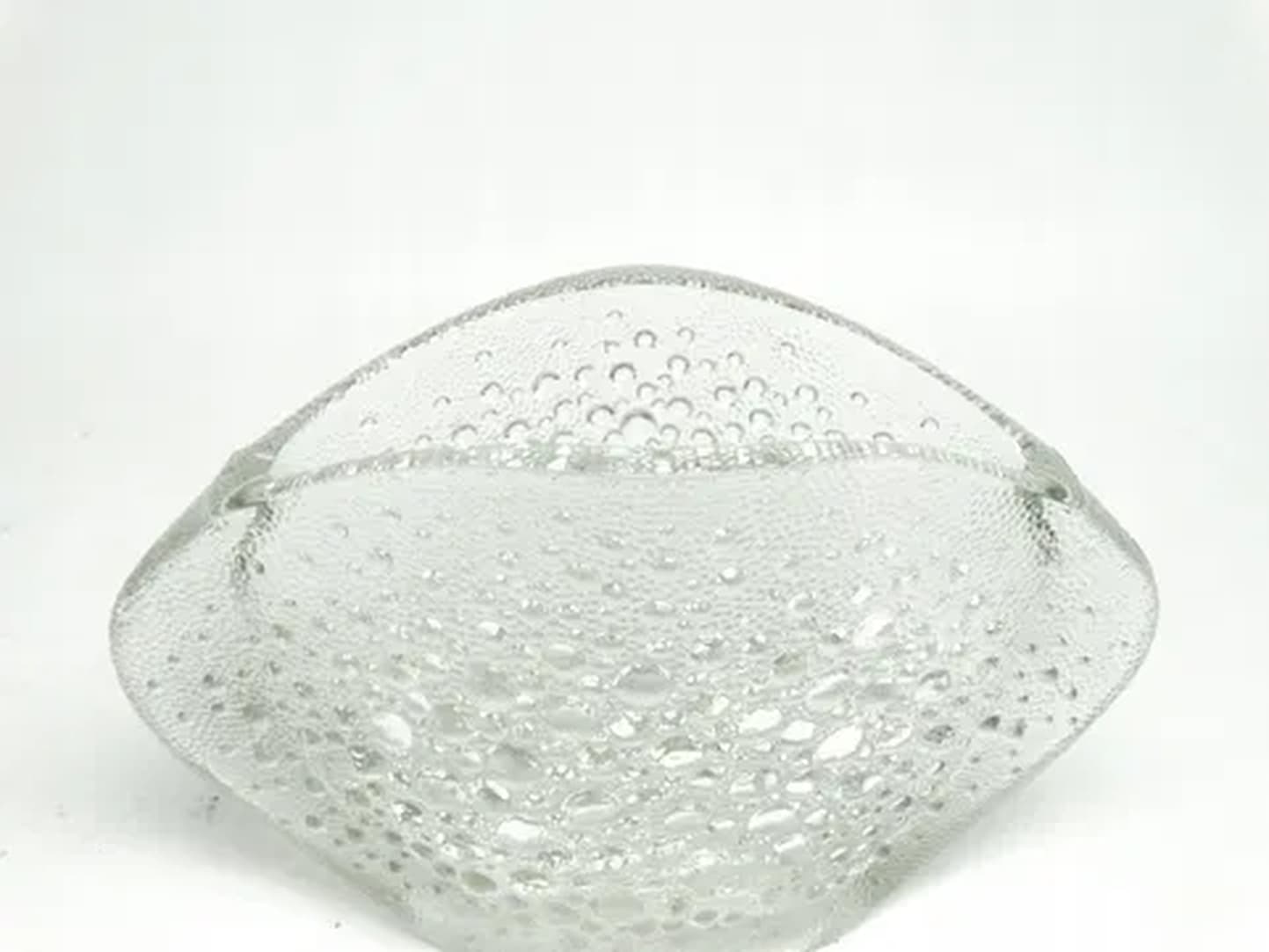 Wazon Asteroid, polski modernizm, szkło transparentne, Ząbkowice, Polska, lata 70. - 183791