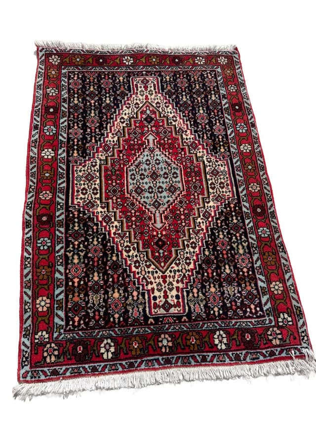 Dywan Bidjar 115x75 cm, czerwony, wełna, Iran - WYMIARY