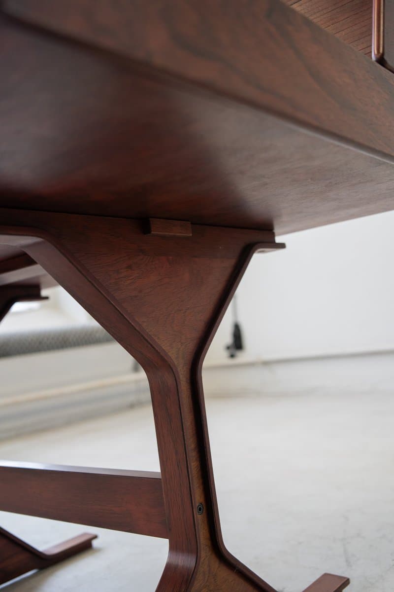 Model 530 writing desk, brown, walnut wood - 184723