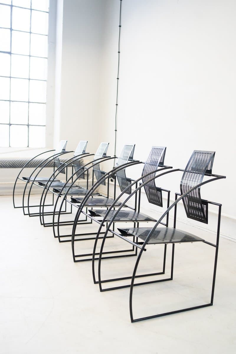 Zestaw dziewięciu krzeseł klubowych Quinta, proj. M. Botta, Alias, 1985 - 184717