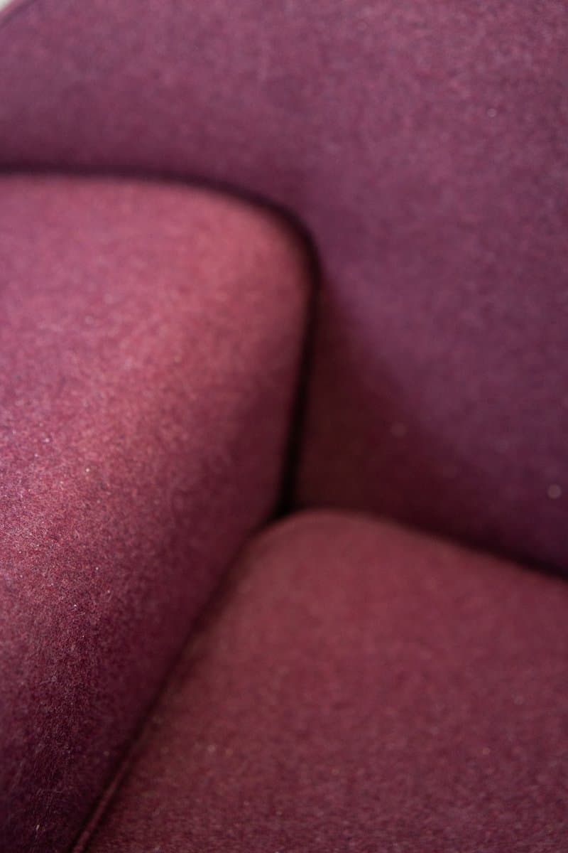 Set of Capri sofa and lounge chair, maroon, fabric - 184710