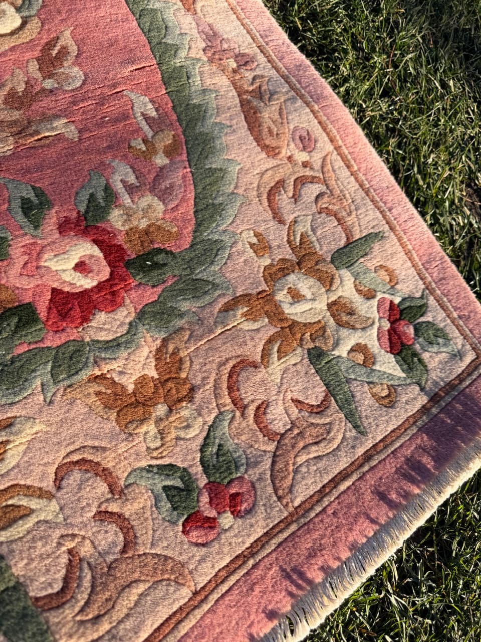 Kashmiri Rug Beijing 145x70 cm, pink wool, China - 183997