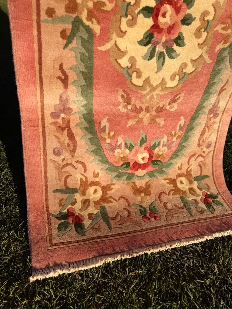 Kashmiri Rug Beijing 145x70 cm, pink wool, China - 183990