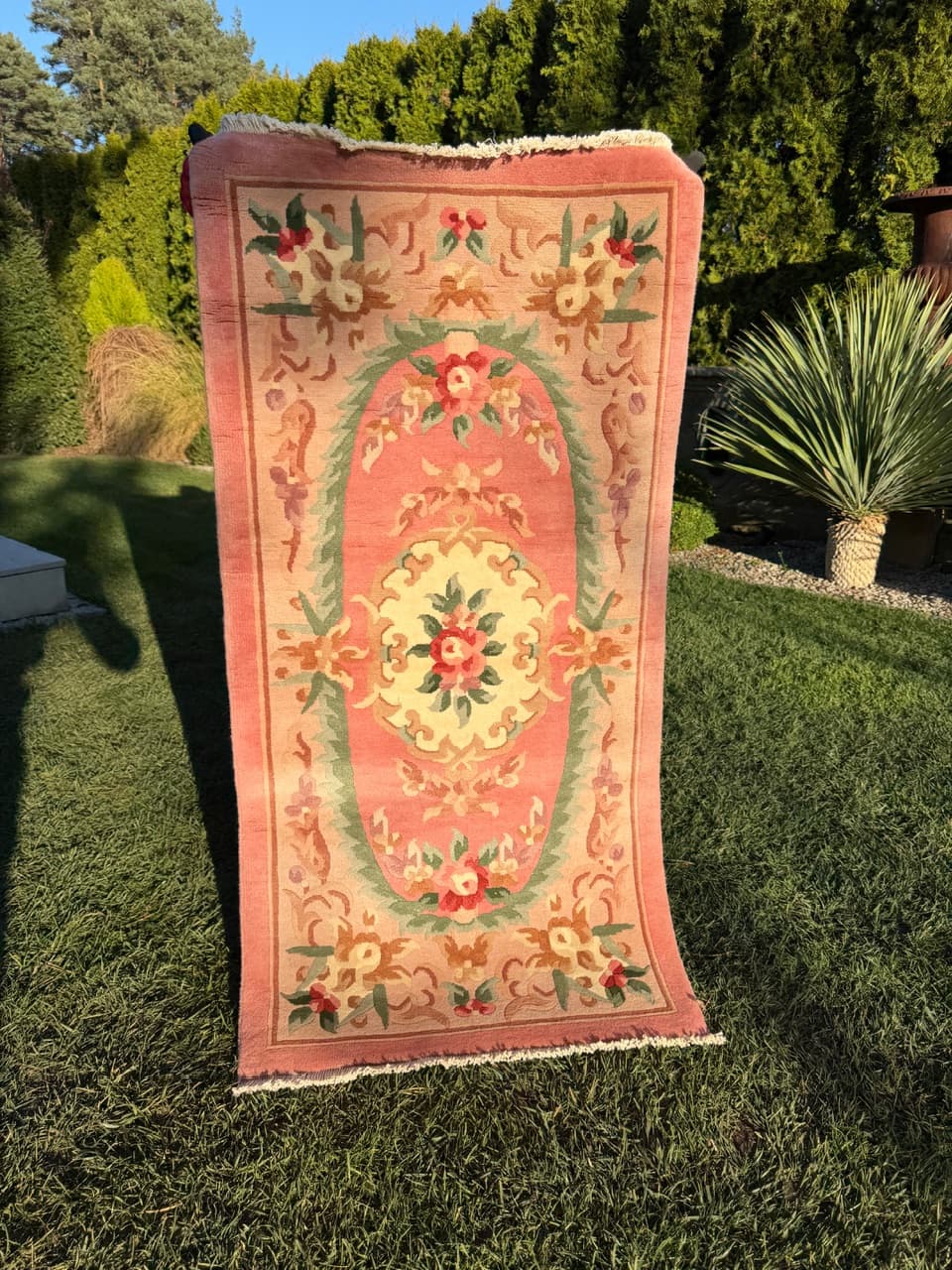 Kashmiri Rug Beijing 145x70 cm, pink wool, China - 184002