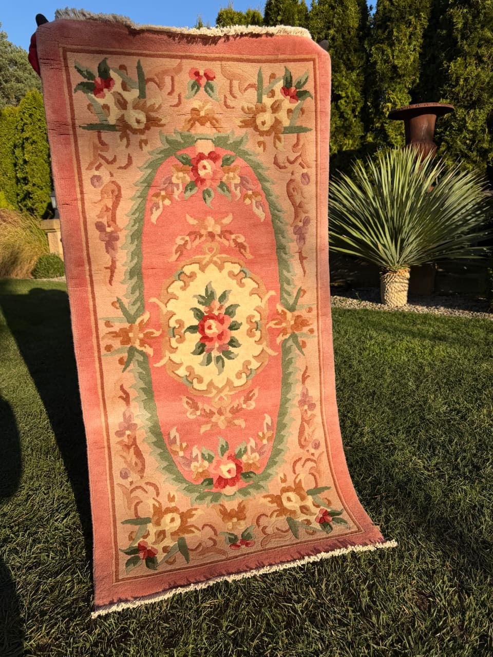Kashmiri Rug Beijing 145x70 cm, pink wool, China - 183989