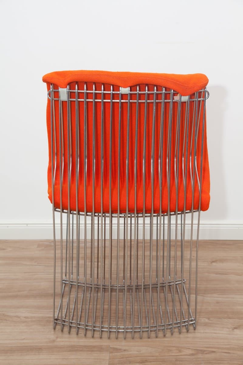 Zestaw trzech krzeseł jadalnianych Pantonova, pomarańczowy, proj. V. Panton, Fritz Hansen, 1971, - 184581