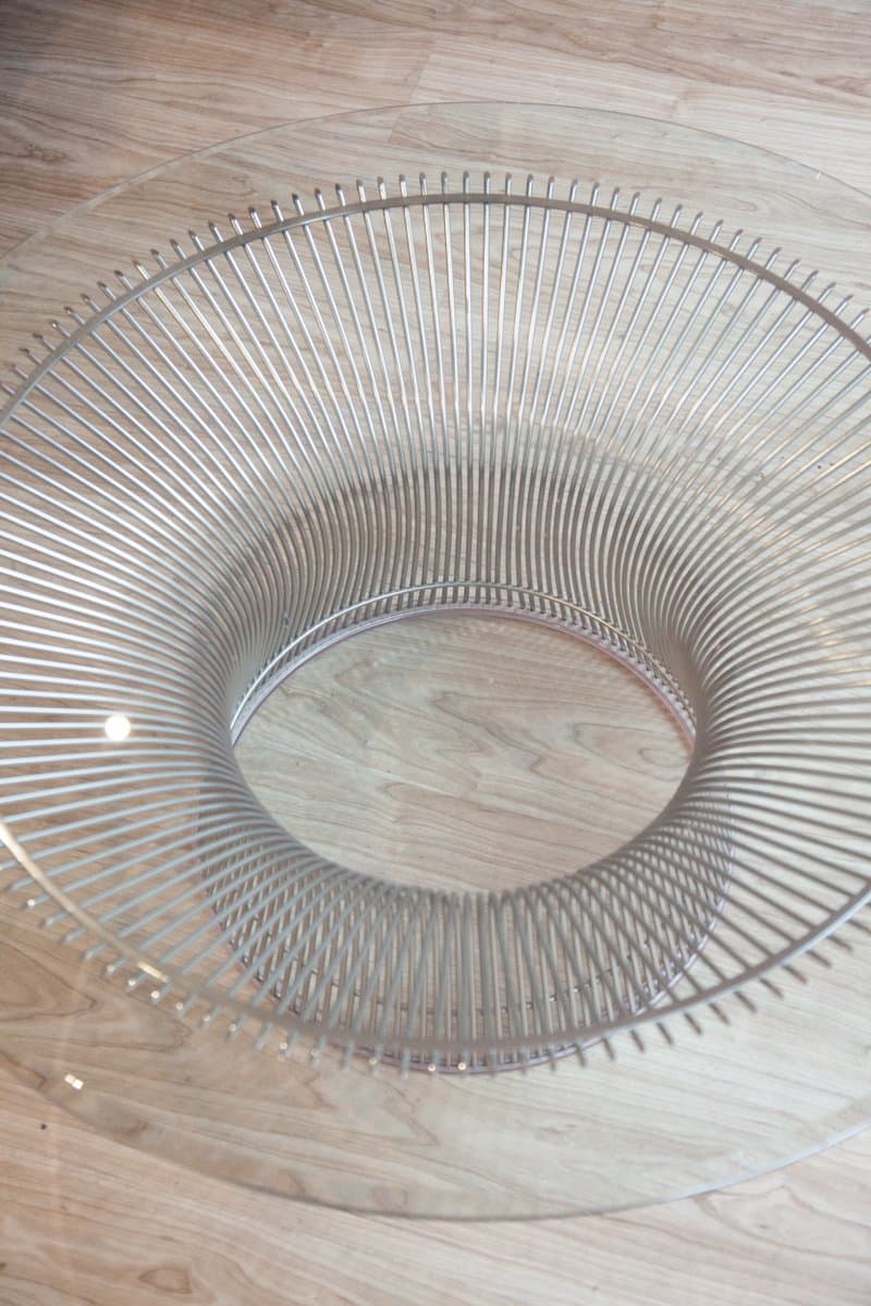 Zestaw 1725, dwa fotele i stolik kawowy, proj. W. Platner, Knoll, 1979 - 184563