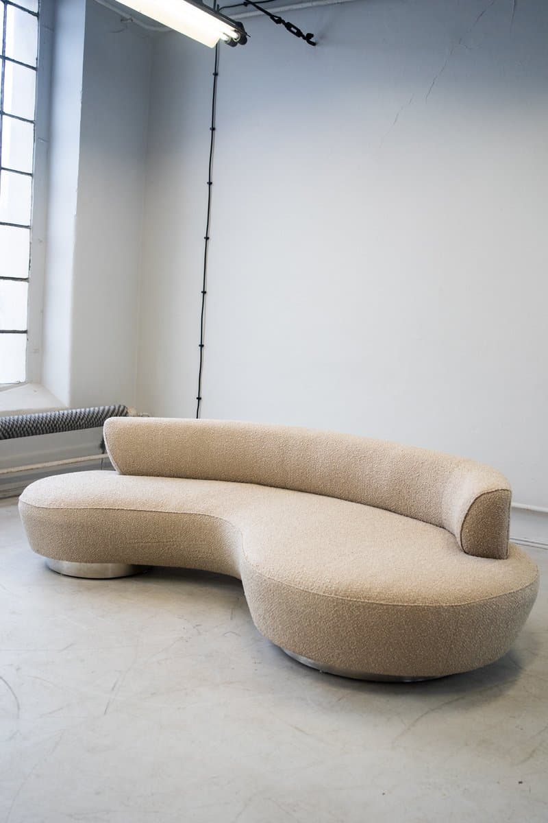 Sofa Serpentine, beżowa, tkanina boucle, Divano, 1970 - 184527