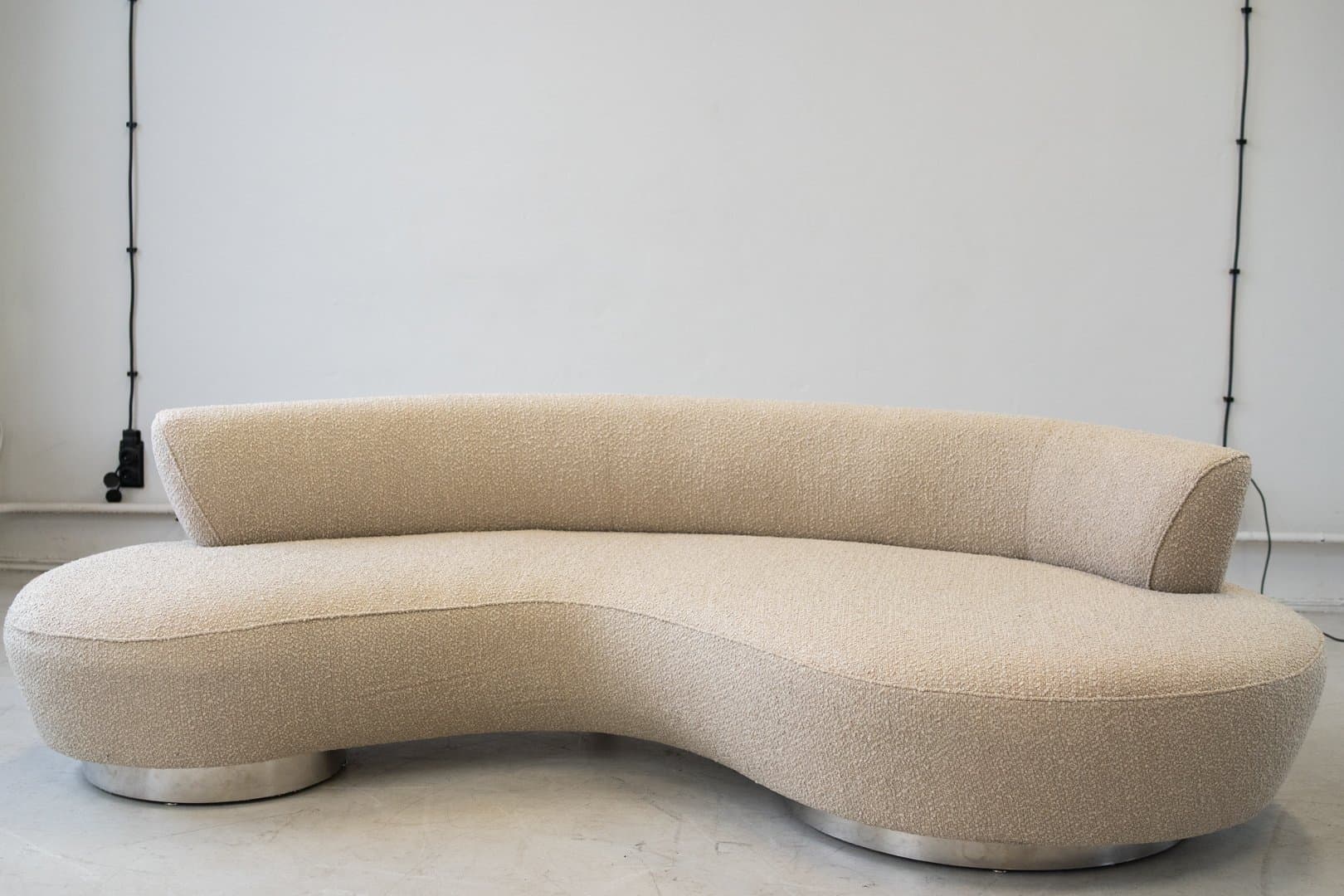 Sofa Serpentine, beżowa, tkanina boucle, Divano, 1970 - 184523