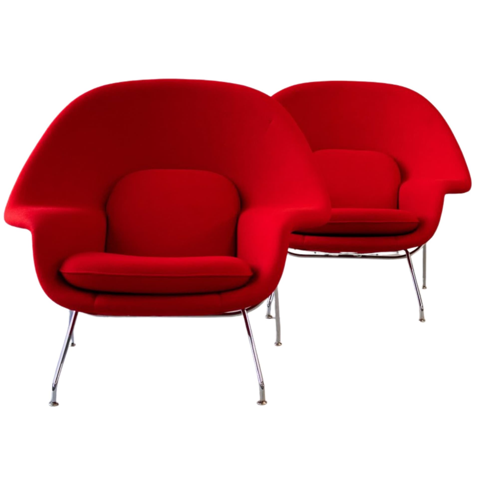 Zestaw foteli Womb, czerwony, tkanina