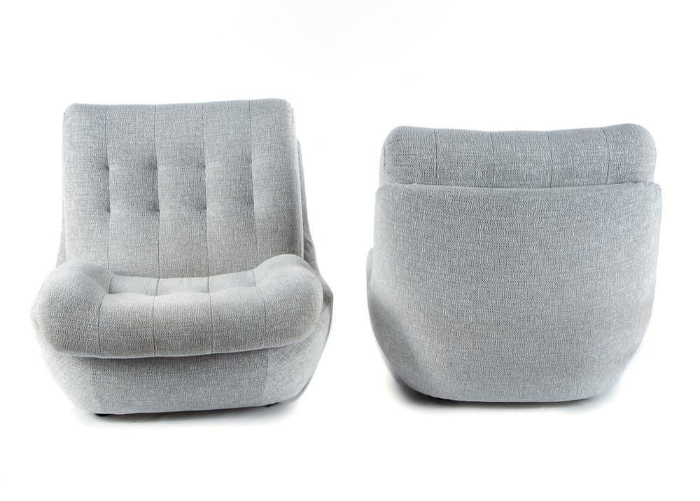 Zestaw wypoczynkowy Atlantis 3 części, szary, tkanina, Jitona, lata 70. - 184444