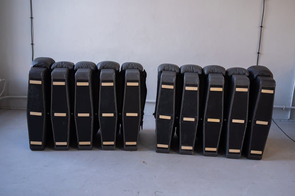 Zestaw wypoczynkowy DS-600 Non Stop, czarny, skóra naturalna, proj. E. Peduzzi Riva, de Sede, lata 70. - 184399