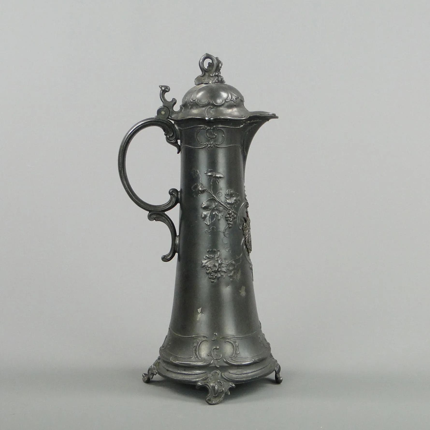 Wine Jug Rococo, pewter silver-plated grey, WMF, Germany, 19th c. - 12749